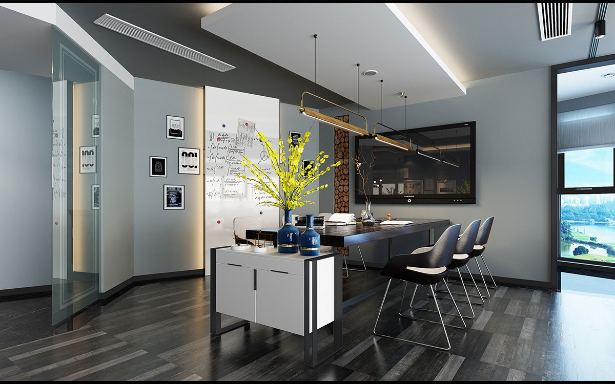 210平米开封办公室装修设计效果图