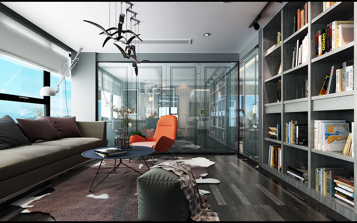 210平米开封办公室装修设计效果图