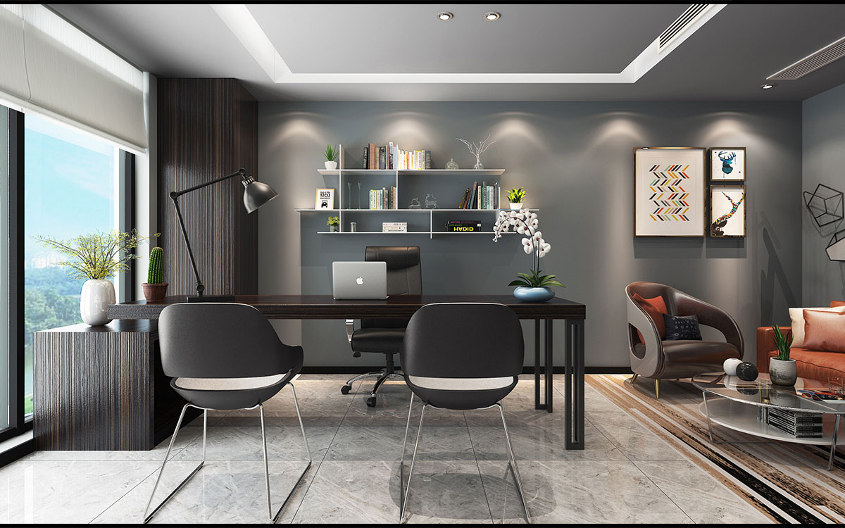 210平米开封办公室装修设计效果图