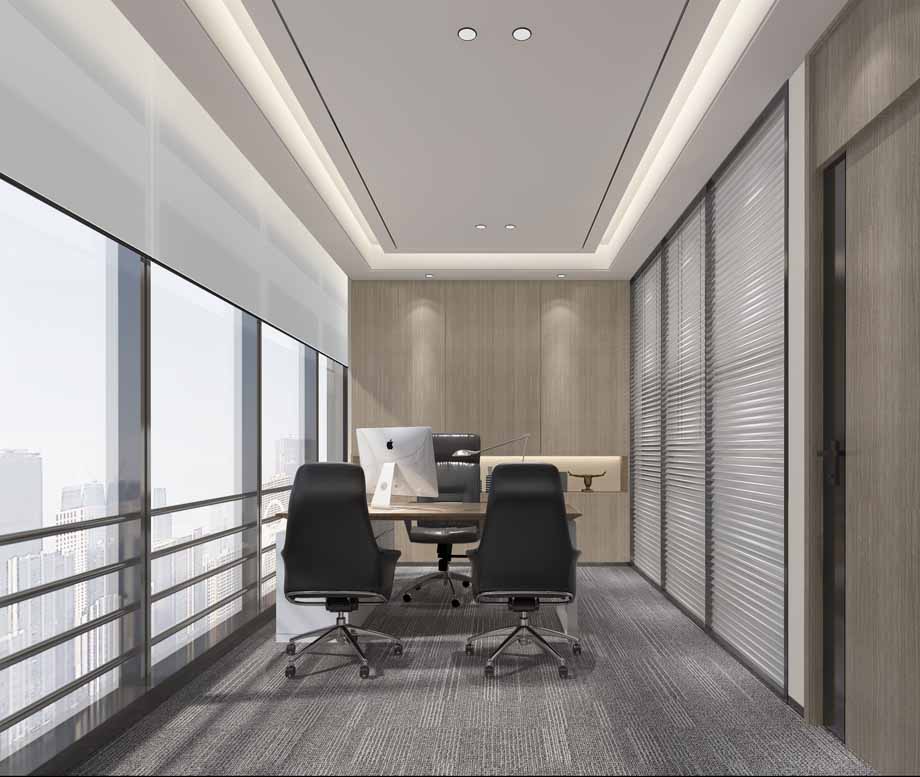 300平米开封办公室设计施工效果图