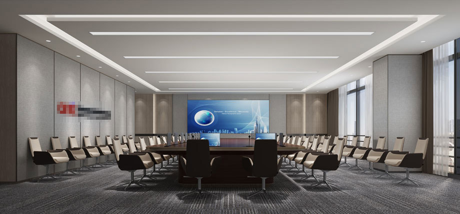 300平米开封办公室设计施工效果图