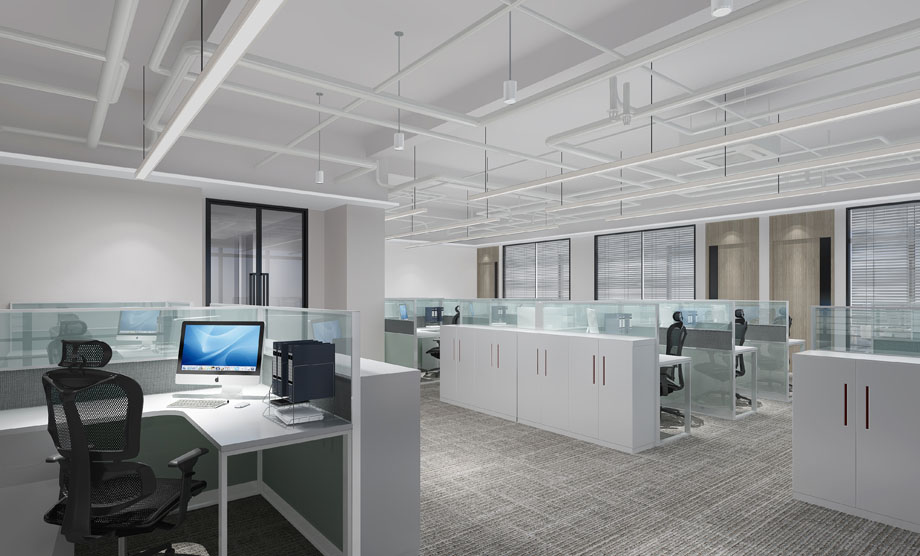 300平米开封办公室设计施工效果图