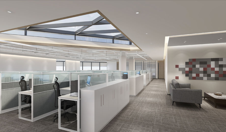 300平米开封办公室设计施工效果图