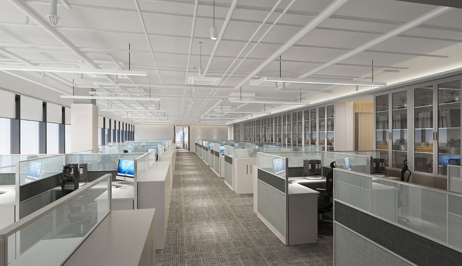 300平米开封办公室设计施工效果图