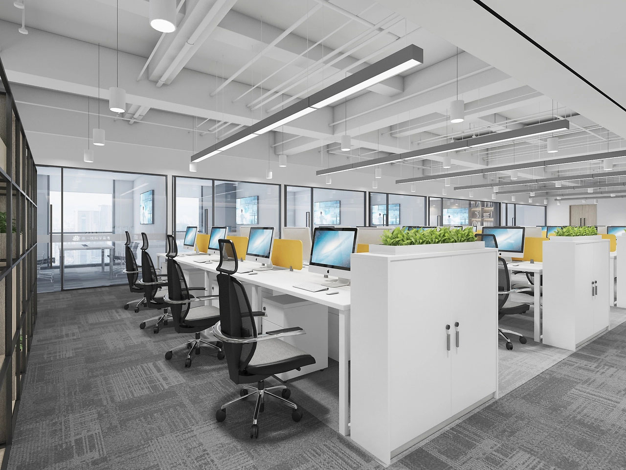 370平米开封厂房办公室装修效果图