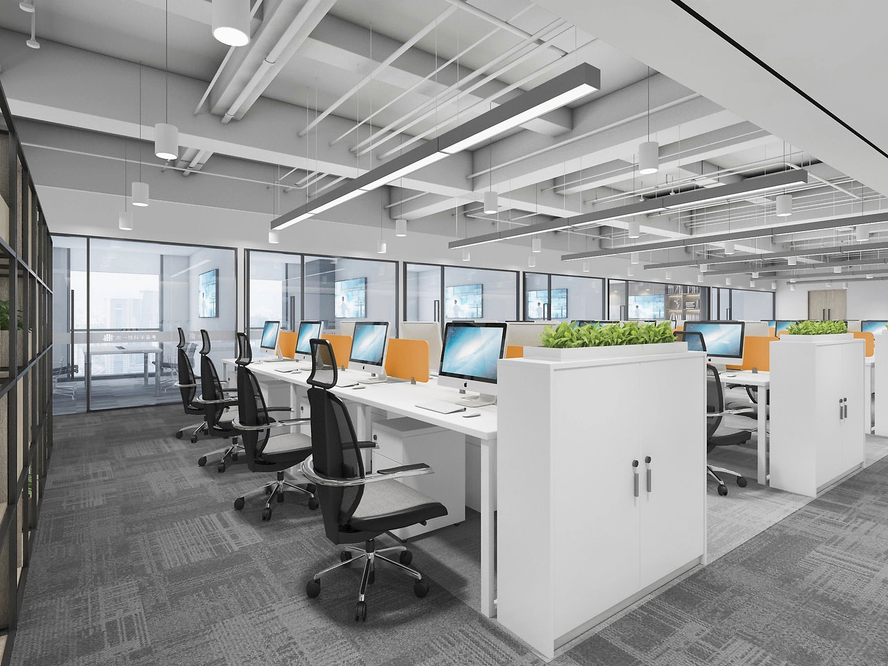 370平米开封厂房办公室装修效果图