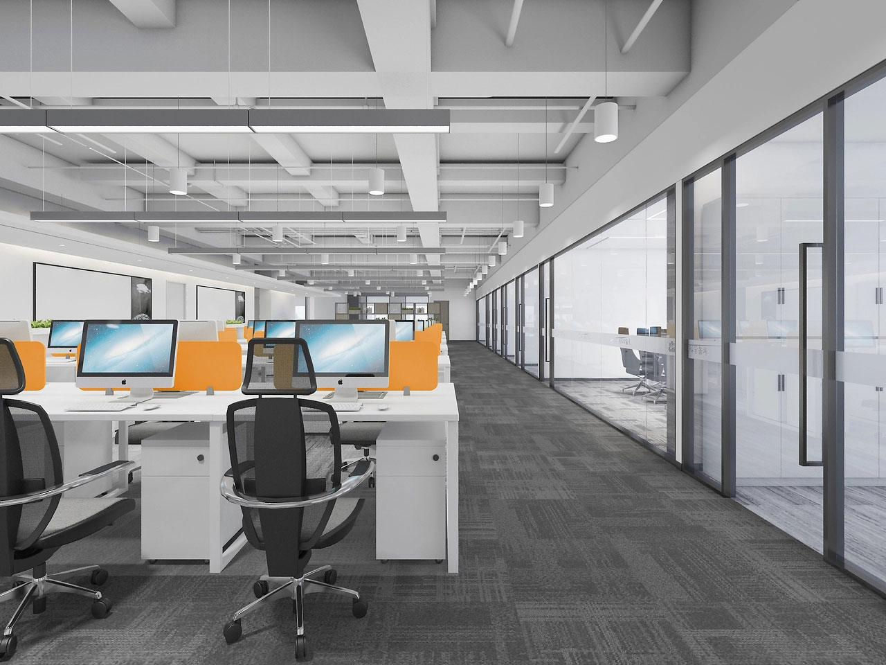 370平米开封厂房办公室装修效果图