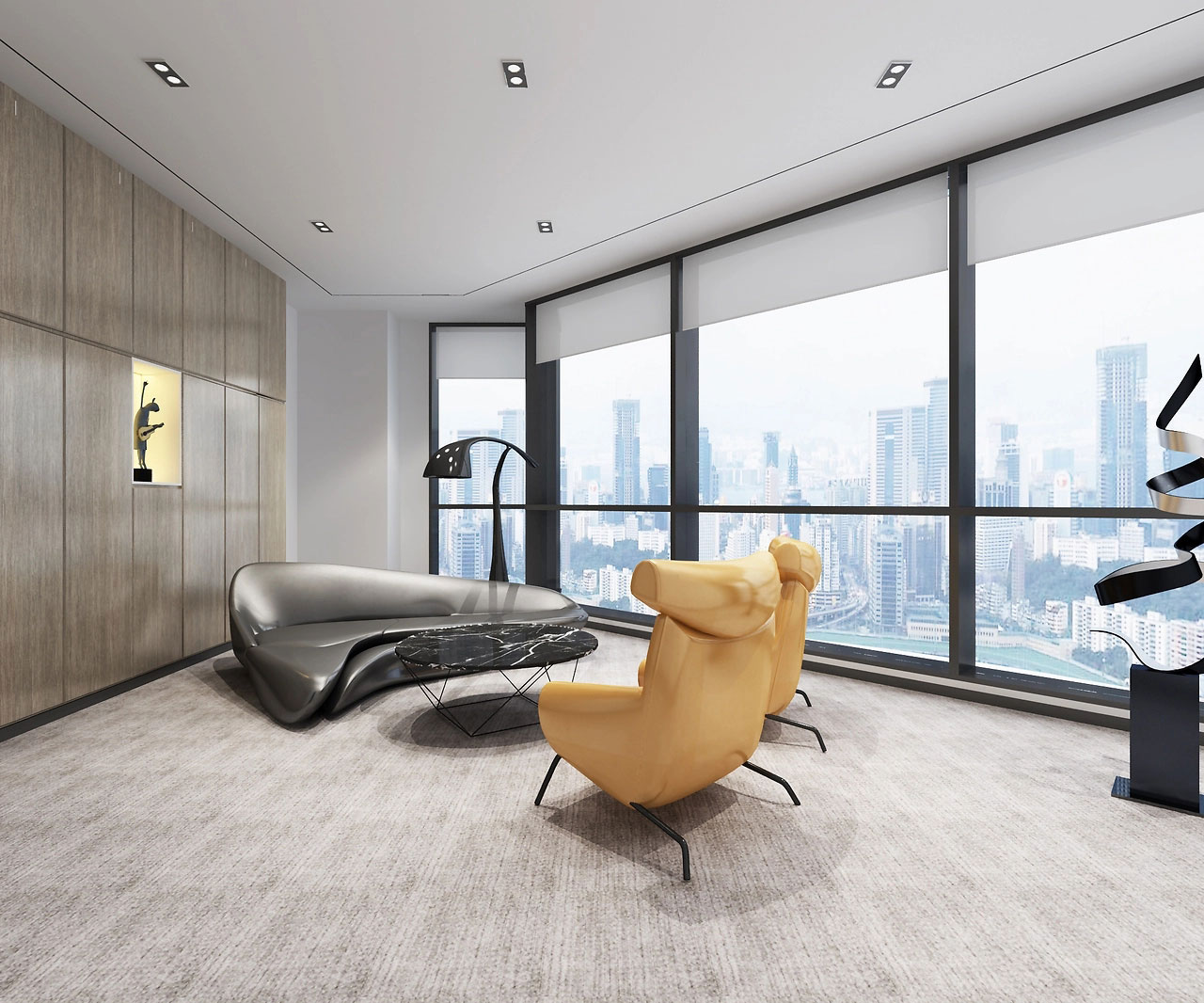 370平米开封厂房办公室装修效果图