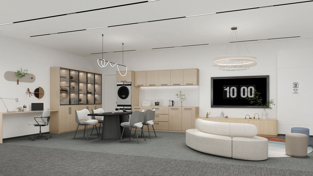 517平米开封办公室装修设计效果图