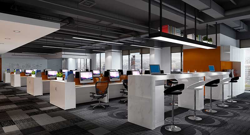 275平米开封办公室装修施工效果图