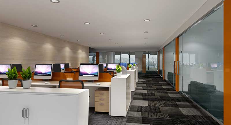 275平米开封办公室装修施工效果图