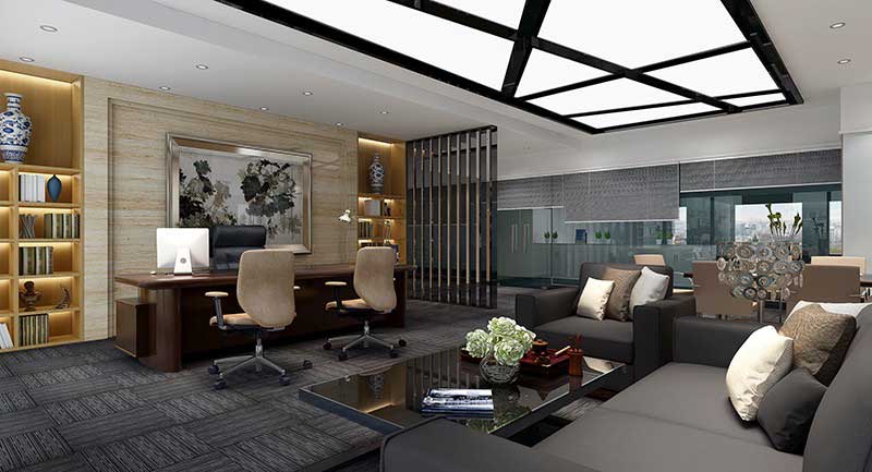 275平米开封办公室装修施工效果图