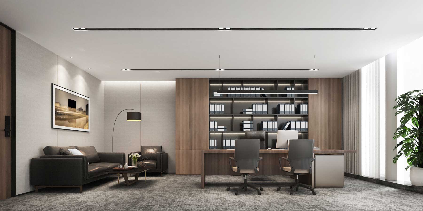 400平米开封办公室装修设计效果图