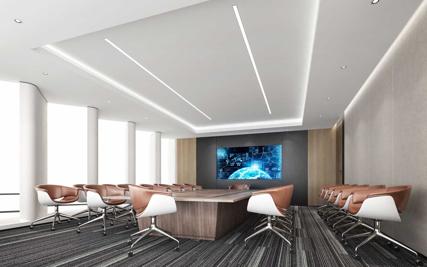 400平米开封办公室装修设计效果图