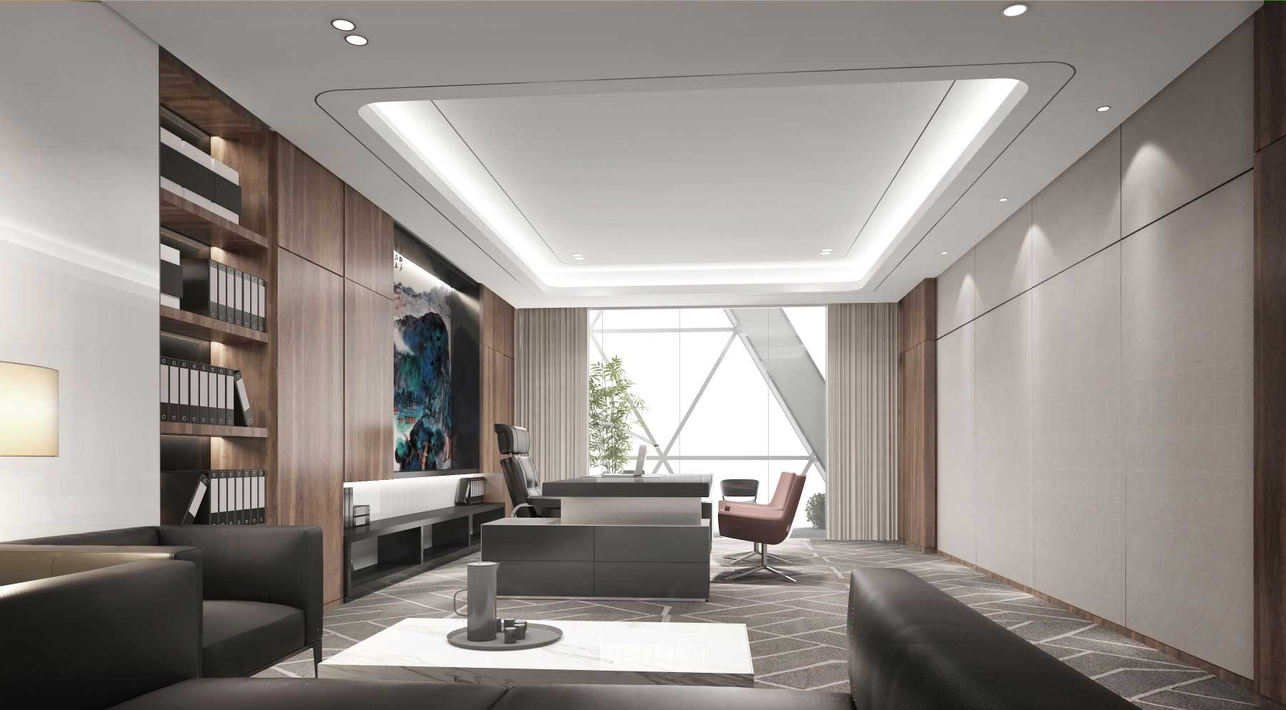 400平米开封办公室装修设计效果图