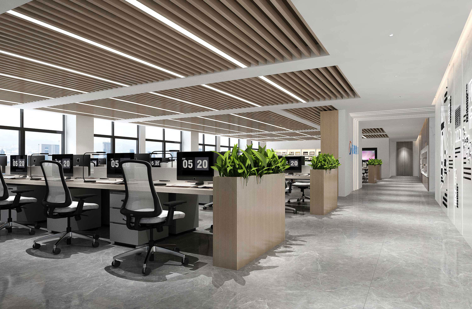 435平米开封办公室装修设计效果图