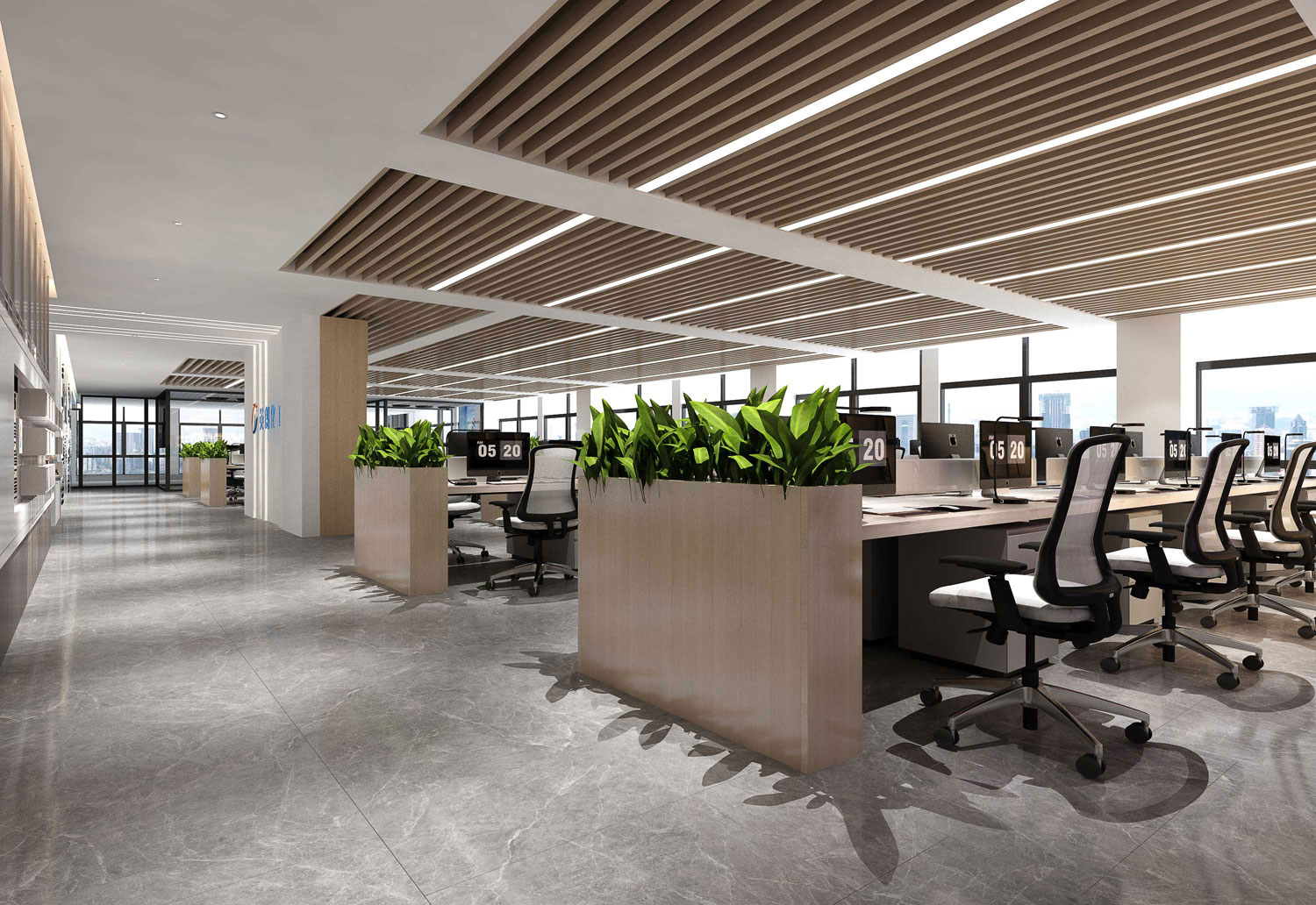 435平米开封办公室装修设计效果图