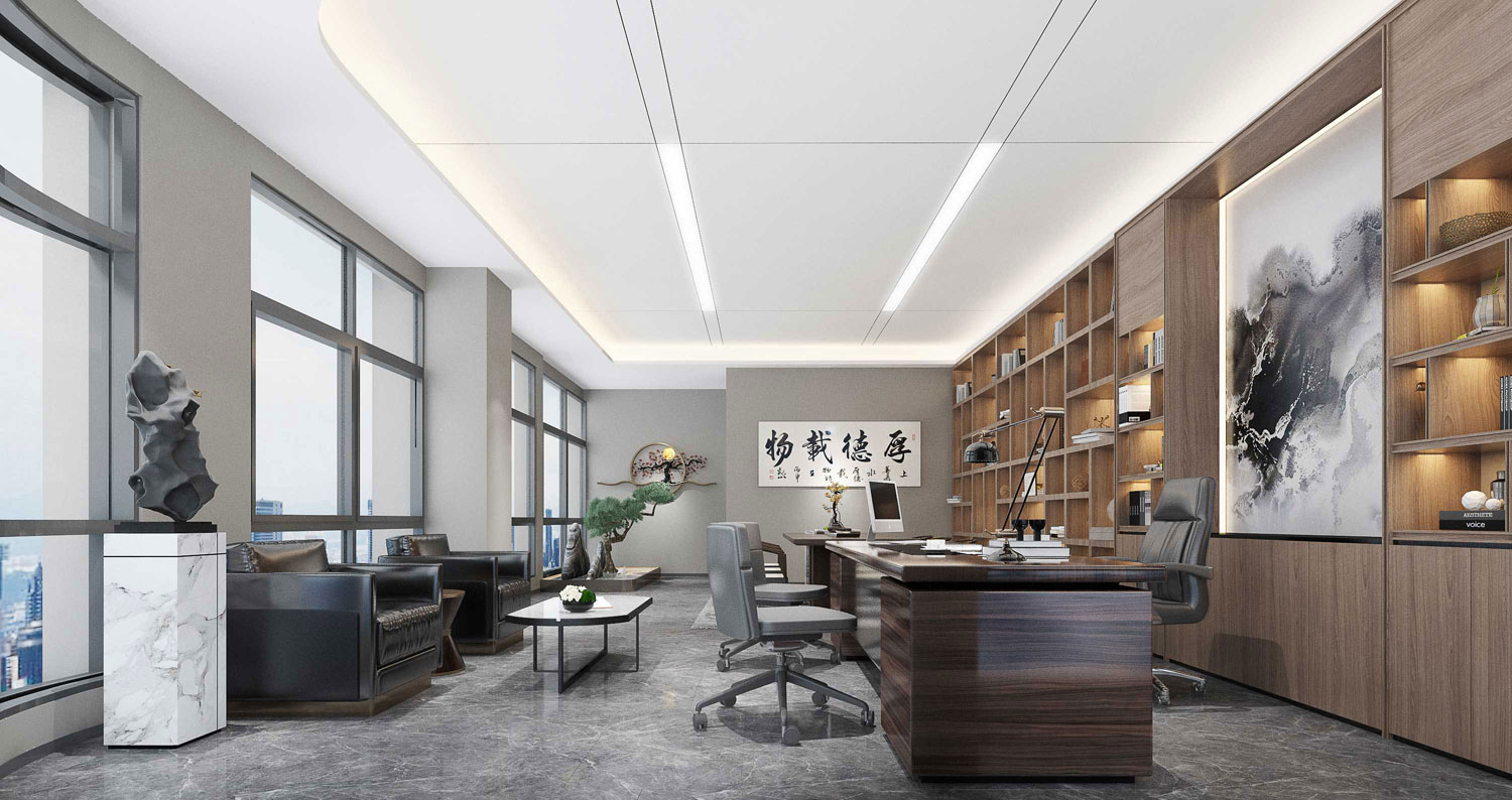 435平米开封办公室装修设计效果图