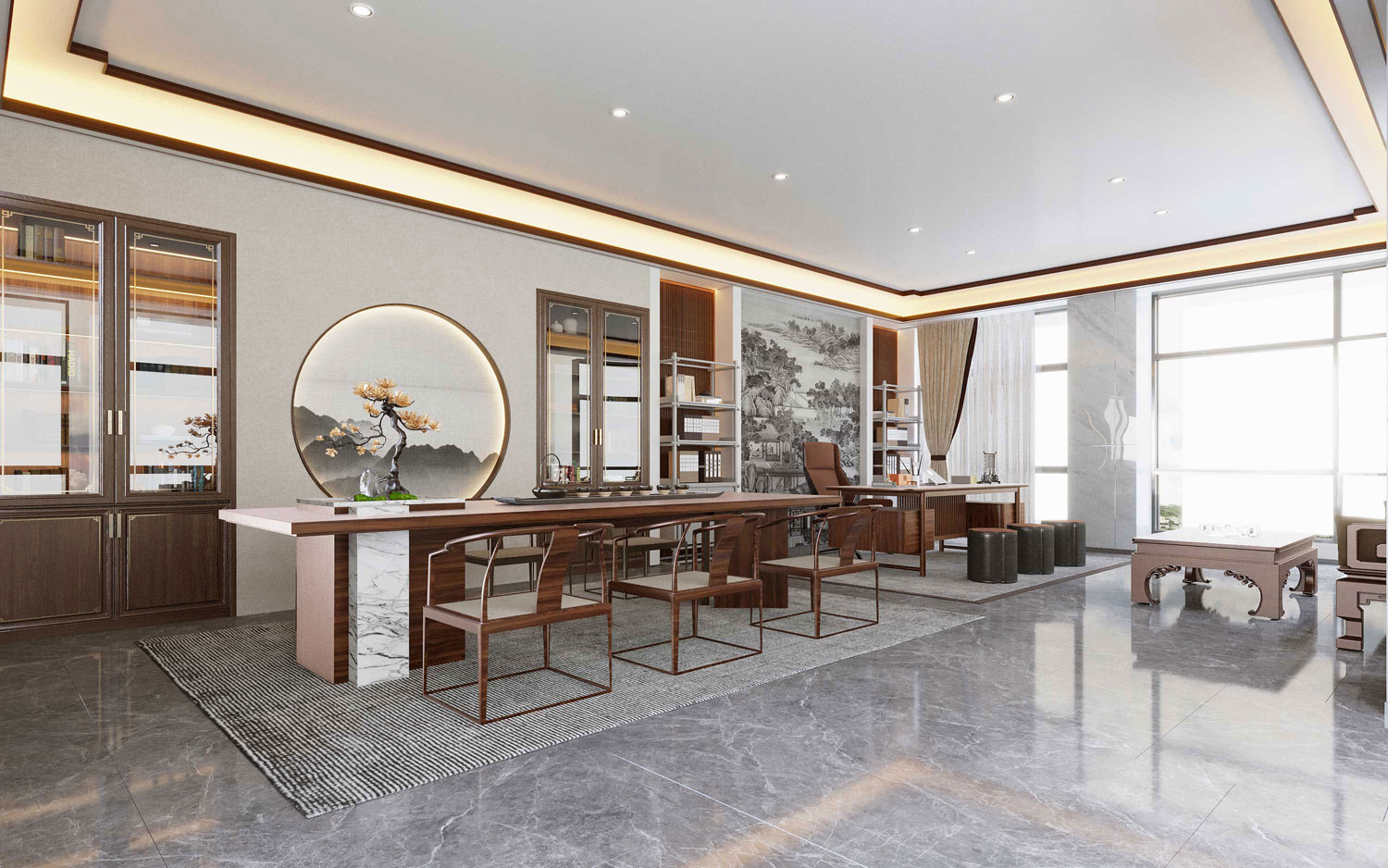 435平米开封办公室装修设计效果图