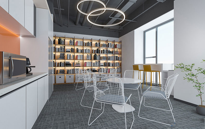 350平米开封办公室装修施工效果图