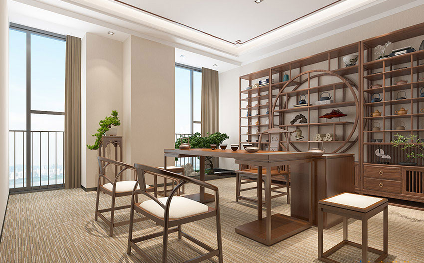 350平米开封办公室装修施工效果图