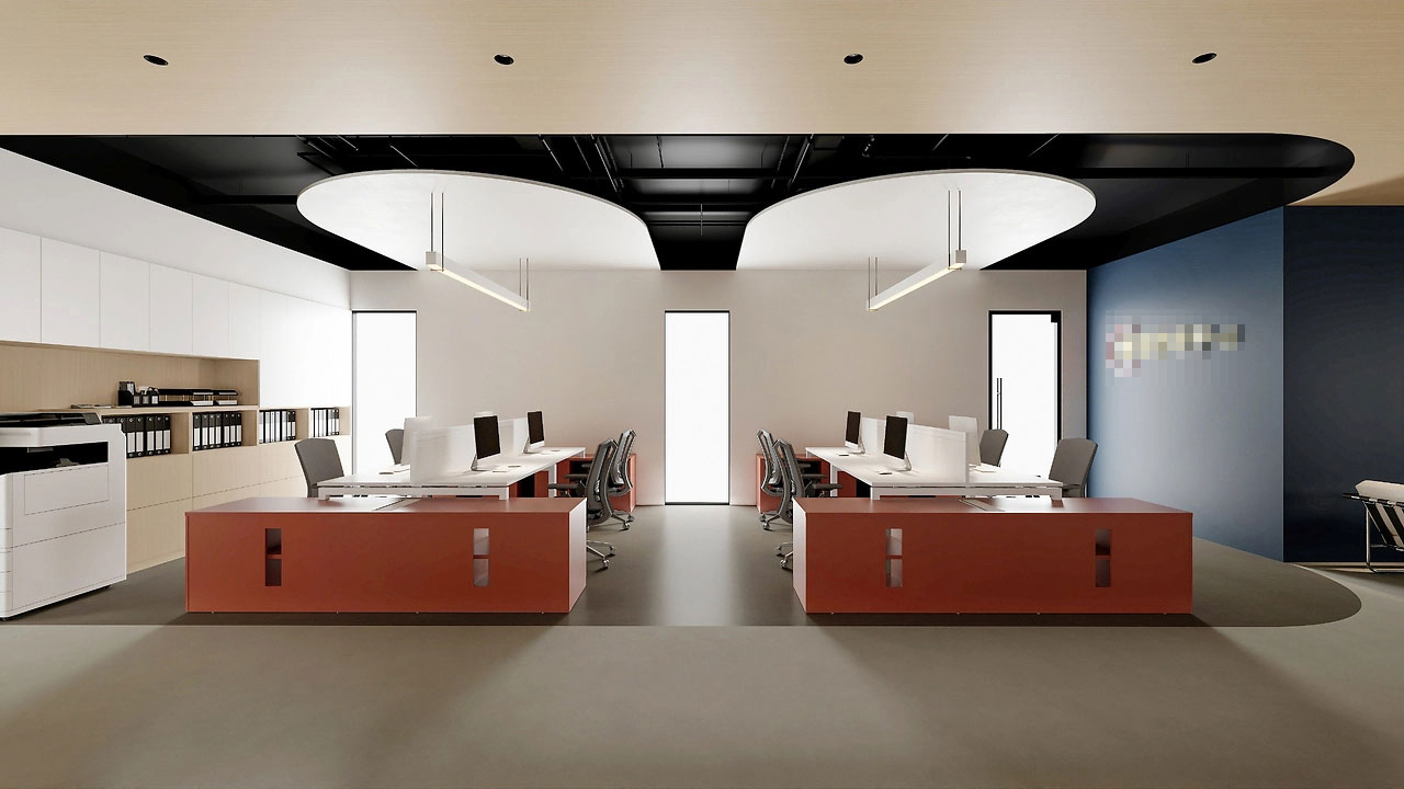 254平米开封办公室设计施工效果图