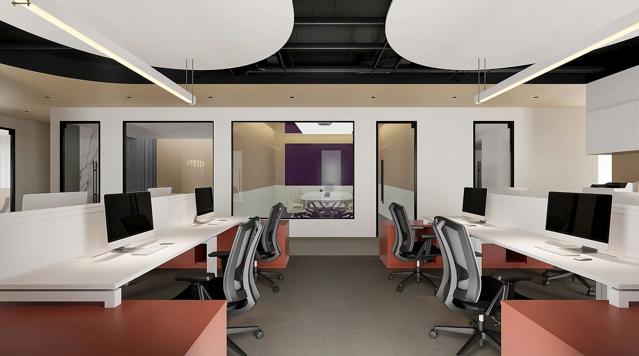 254平米开封办公室设计施工效果图