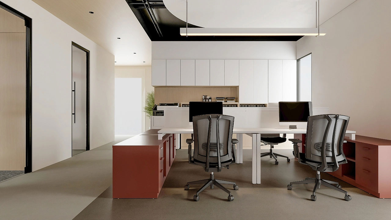 254平米开封办公室设计施工效果图