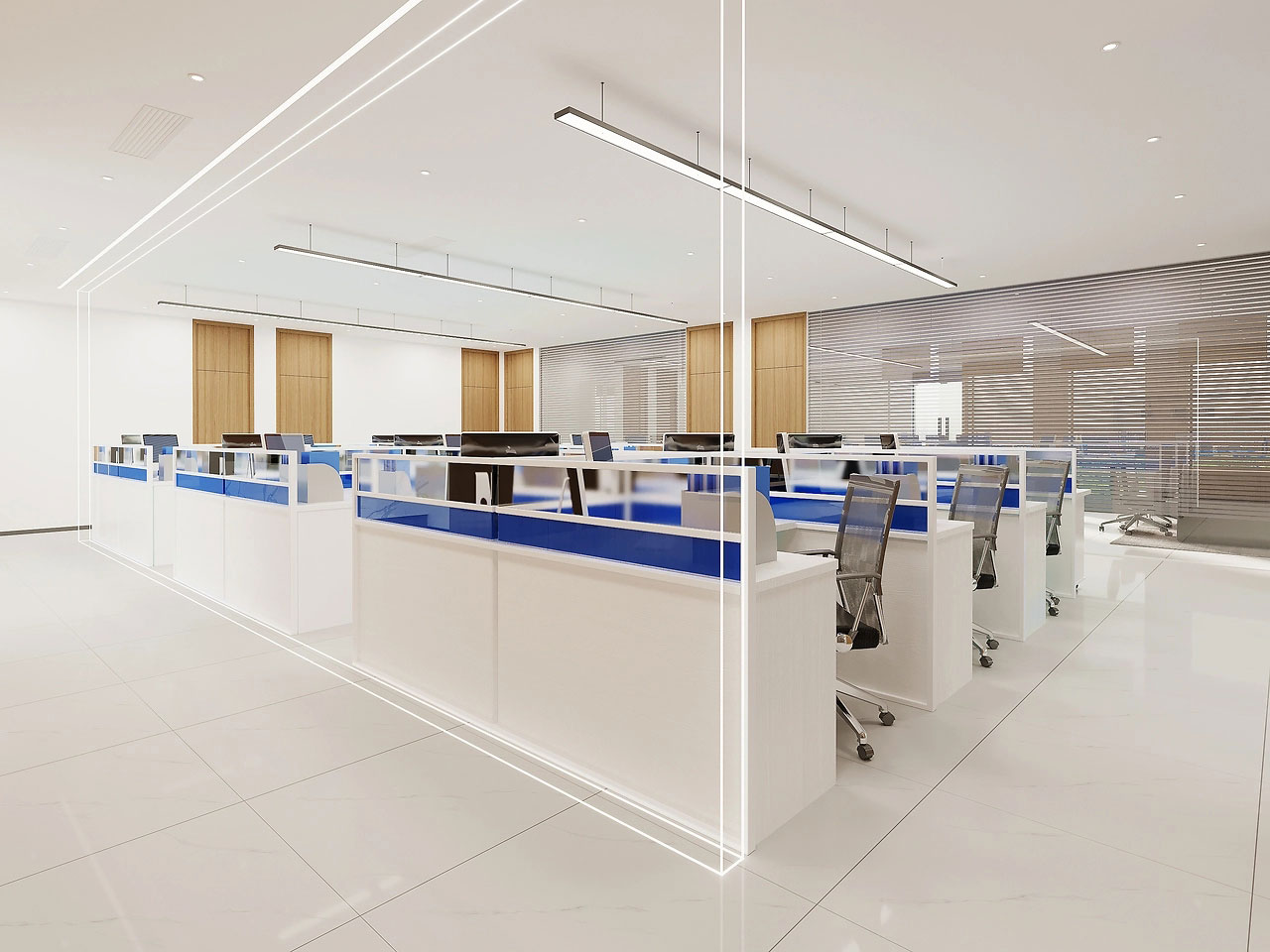 210平米开封办公室设计装修效果图