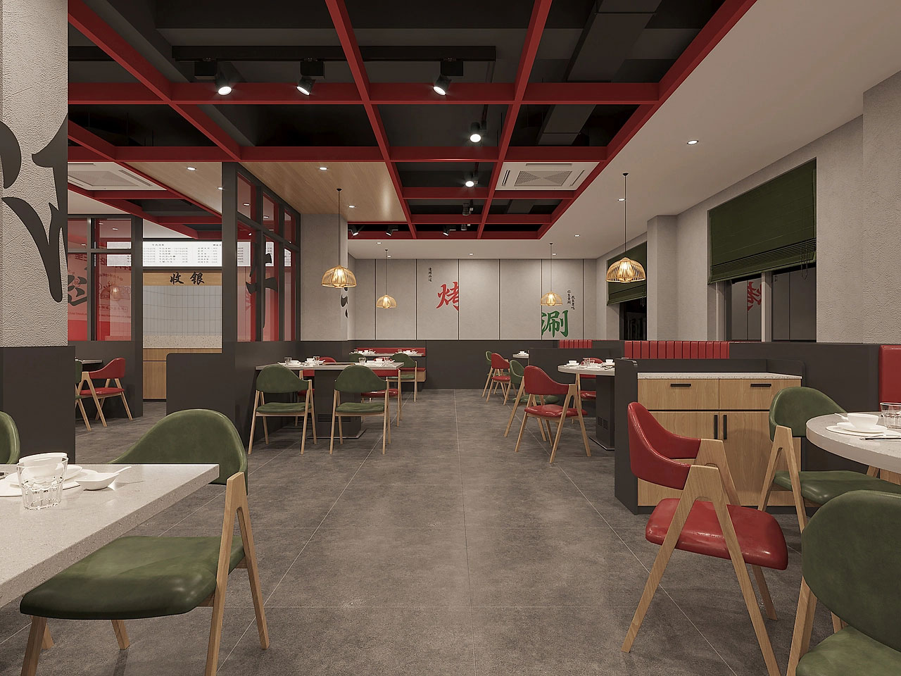 225平米开封牛肉馆店面设计效果图