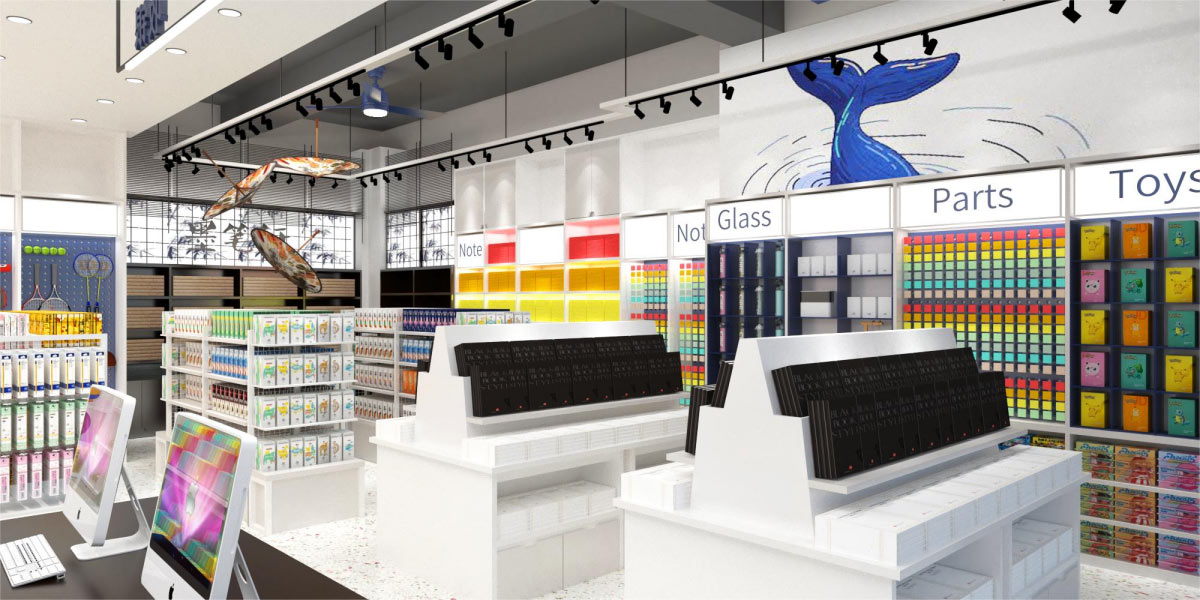 25平米开封文具专卖店设计效果图