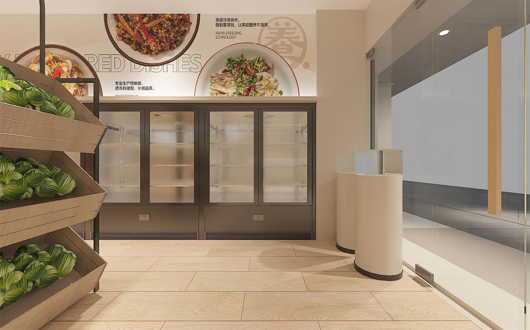 60平米开封生鲜店面装修设计效果图
