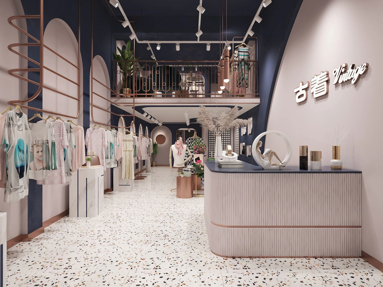 45平米开封服装店装修设计效果图