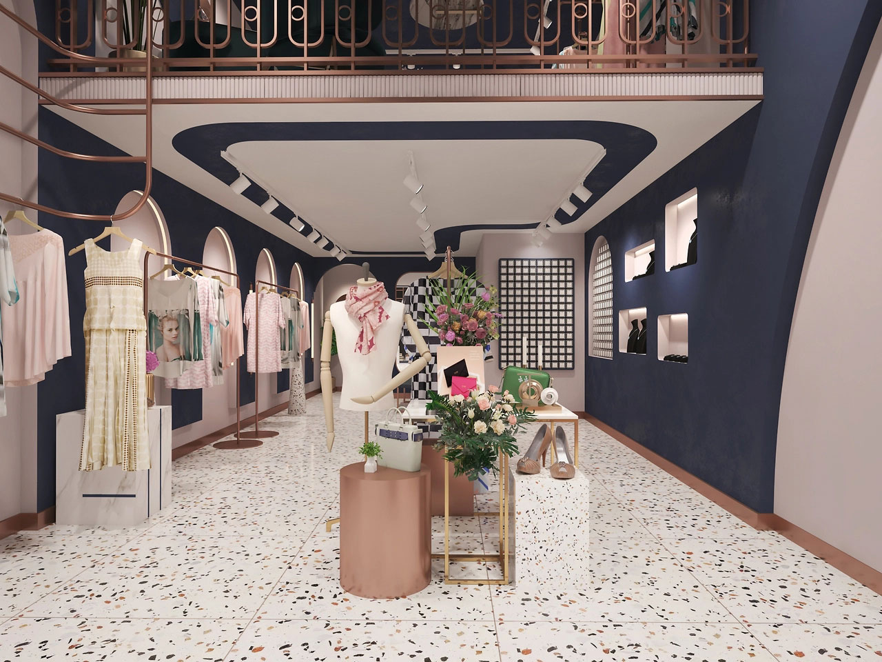 45平米开封服装店装修设计效果图