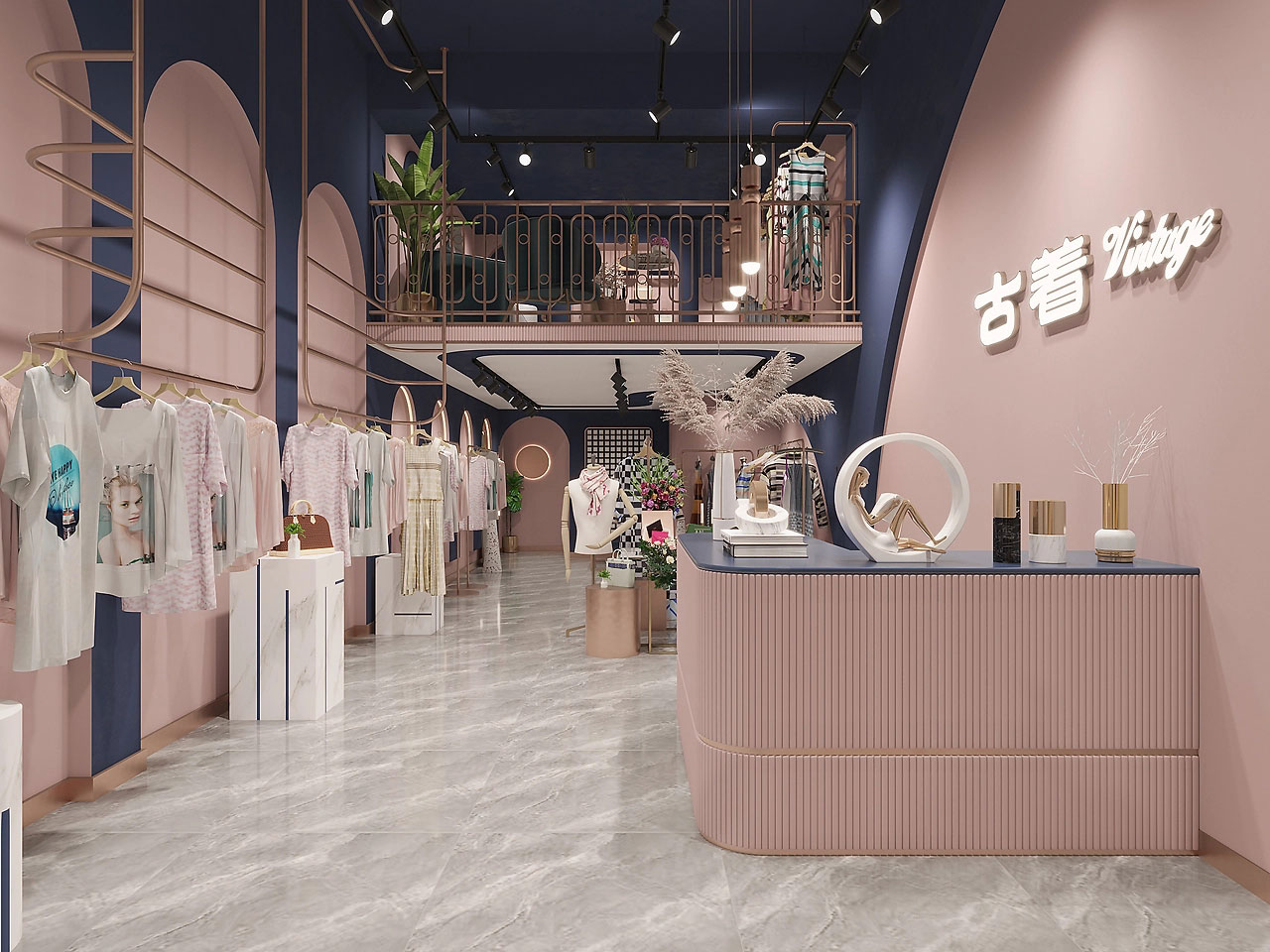 45平米开封服装店装修设计效果图