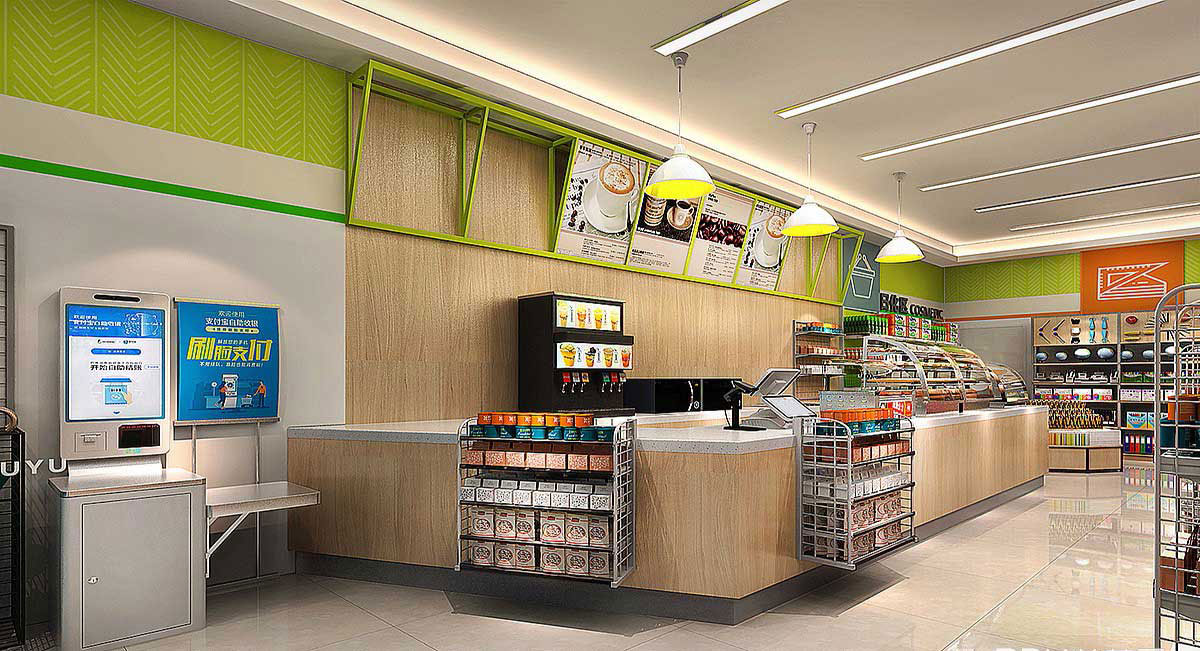 65平米开封便利店装修设计效果图