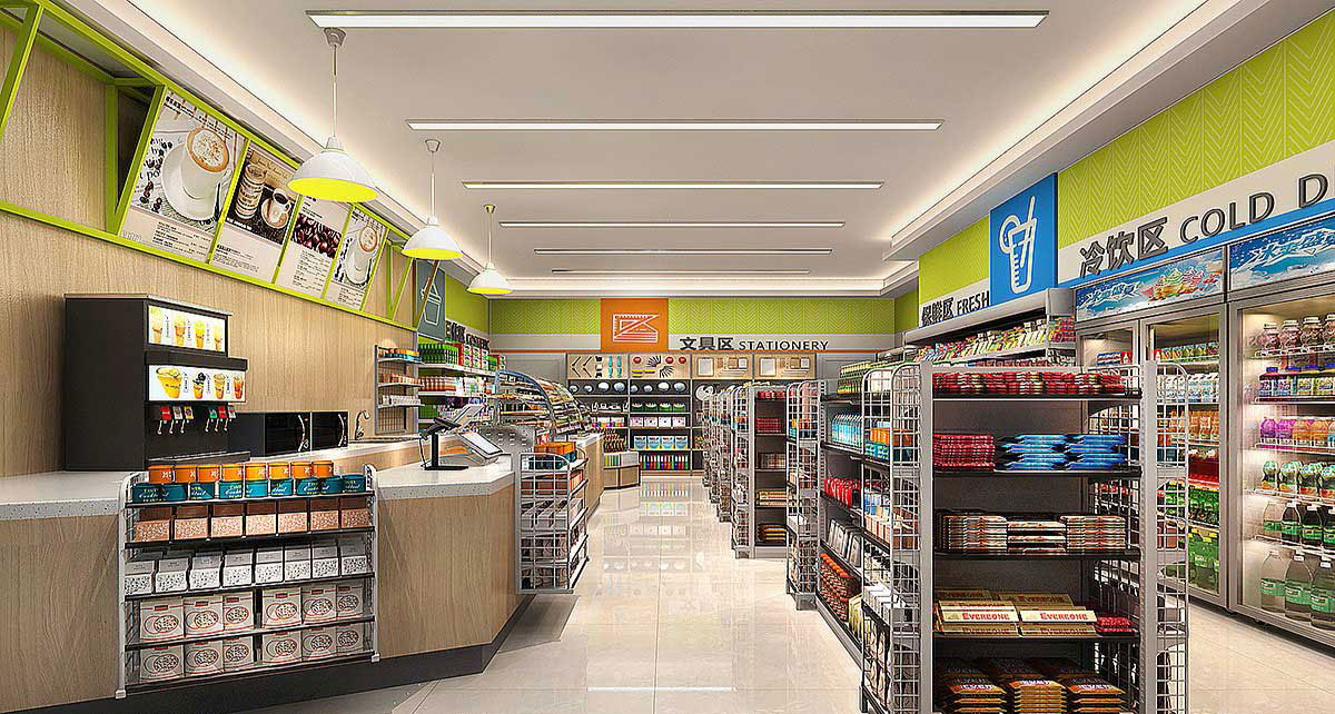 65平米开封便利店装修设计效果图