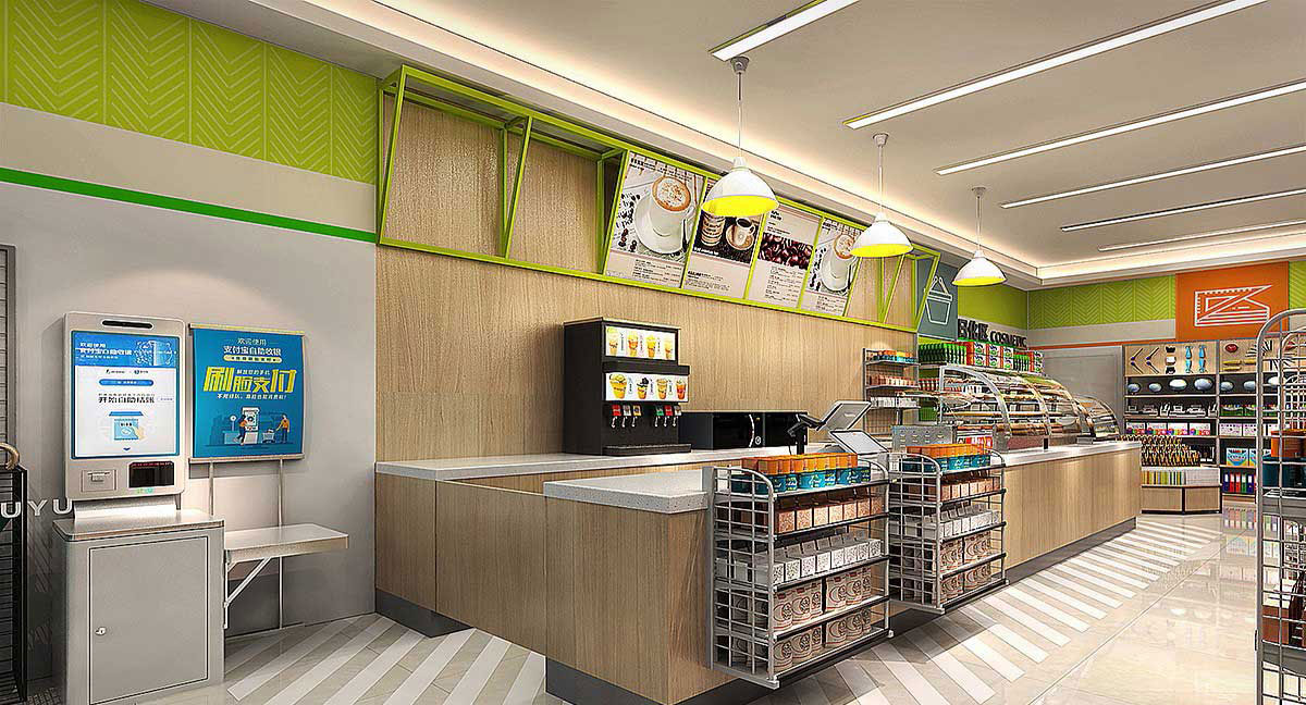 65平米开封便利店装修设计效果图