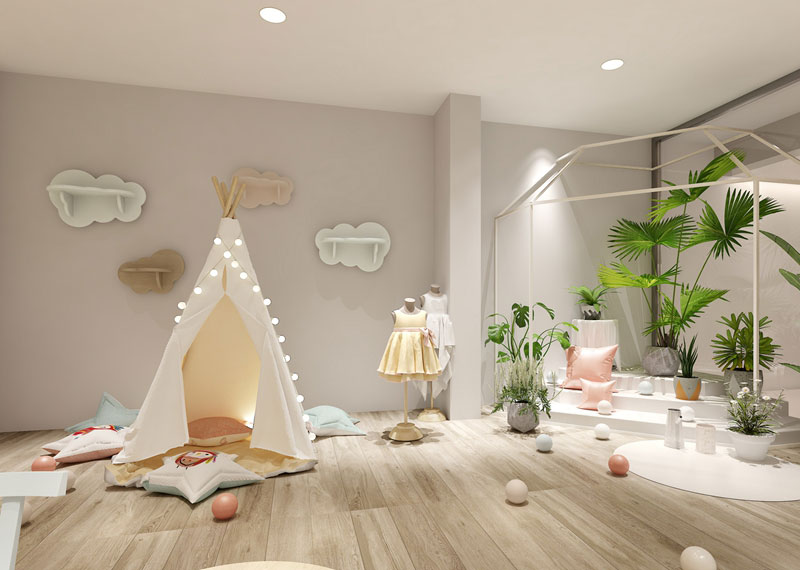 60平米开封童装店面设计效果图