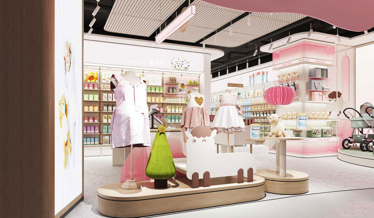 215平米开封母婴用品店设计效果图
