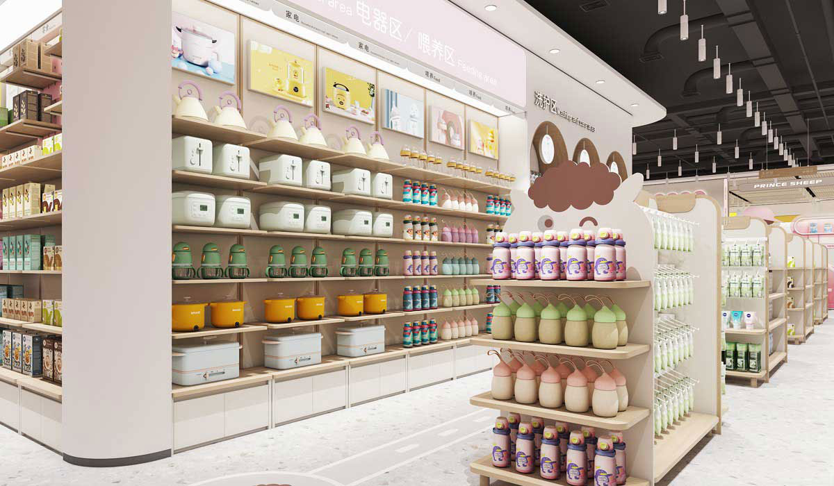 215平米开封母婴用品店设计效果图