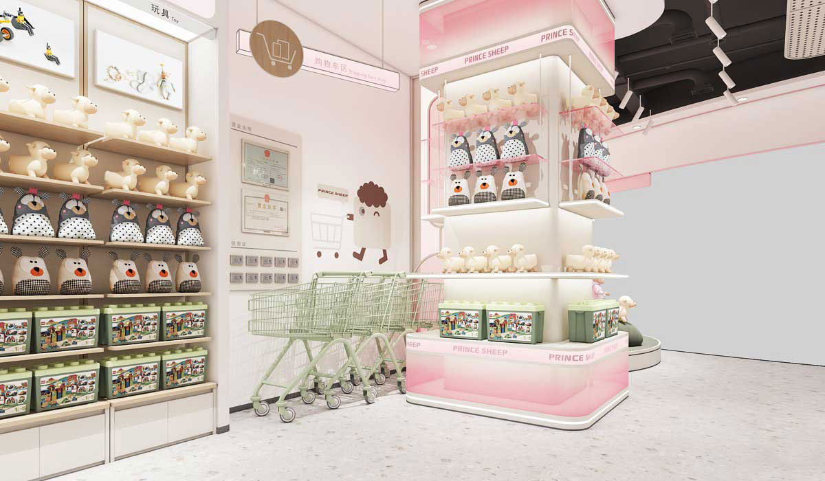 215平米开封母婴用品店设计效果图