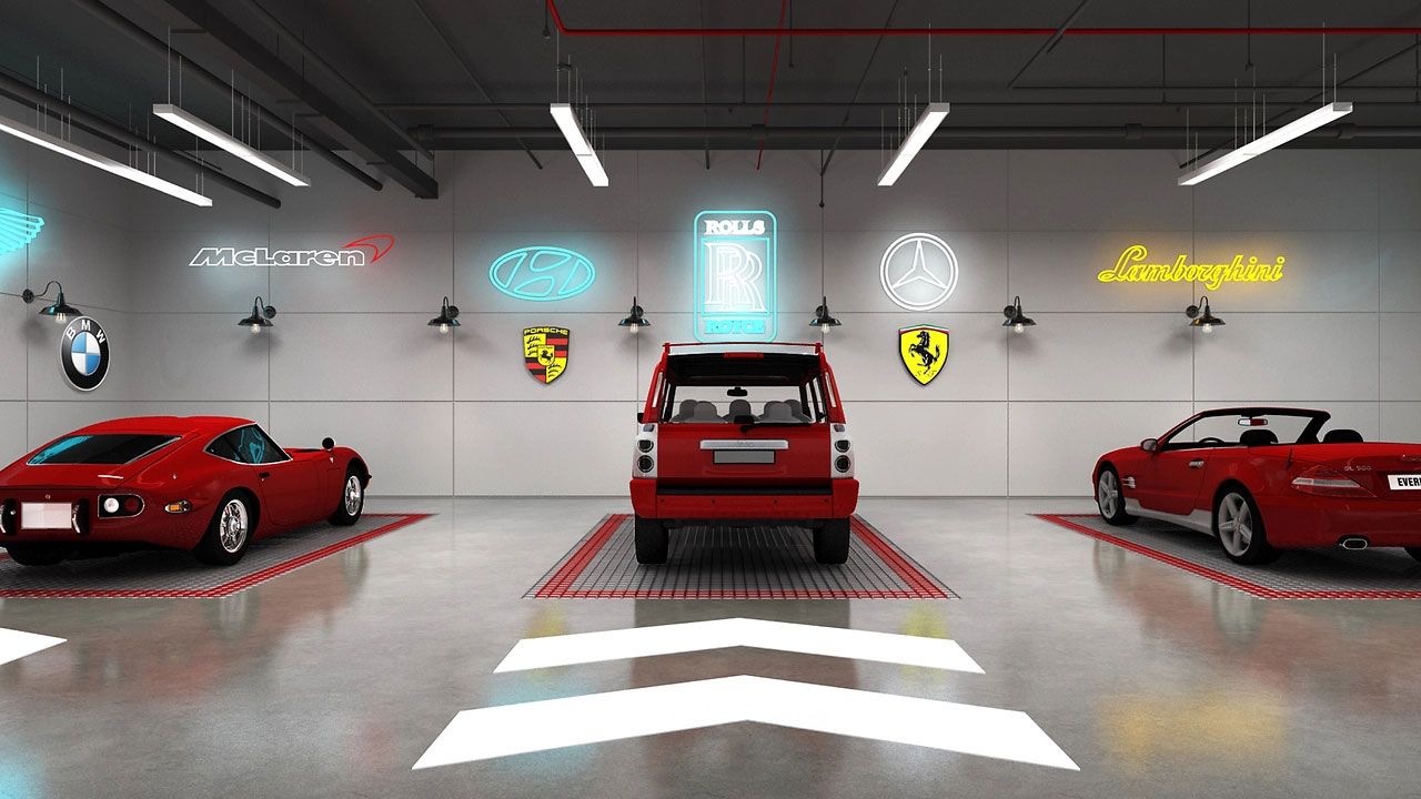 252平米开封洗车店装修设计效果图