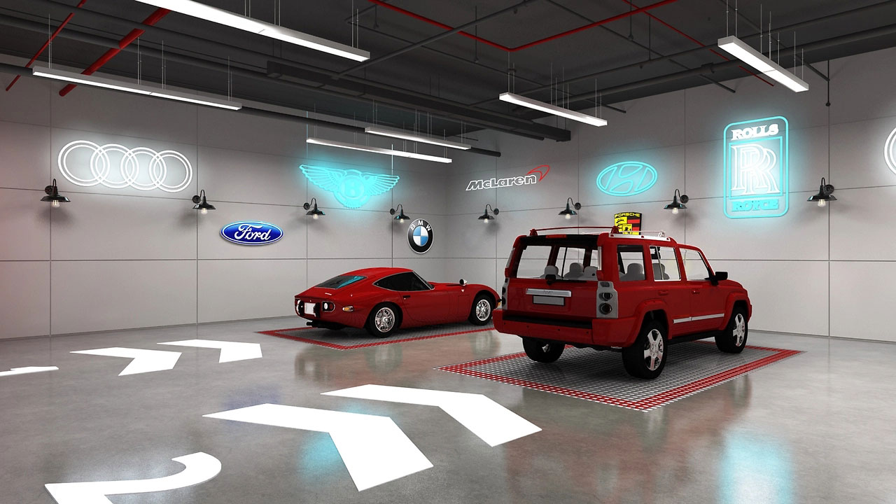 252平米开封洗车店装修设计效果图