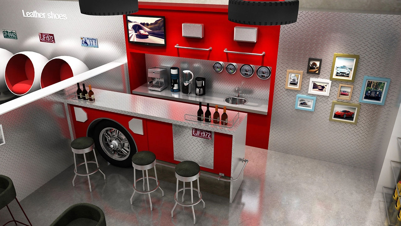 252平米开封洗车店装修设计效果图