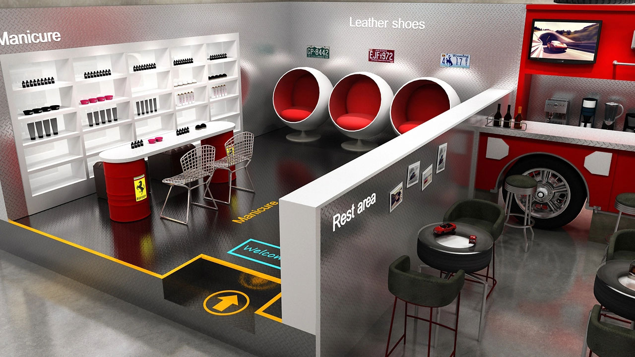 252平米开封洗车店装修设计效果图