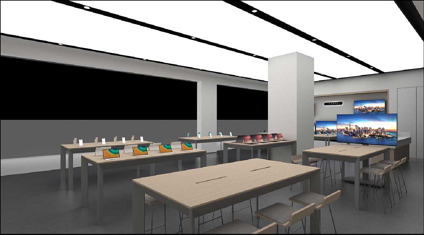 150平米开封华为手机店装修设计效果图