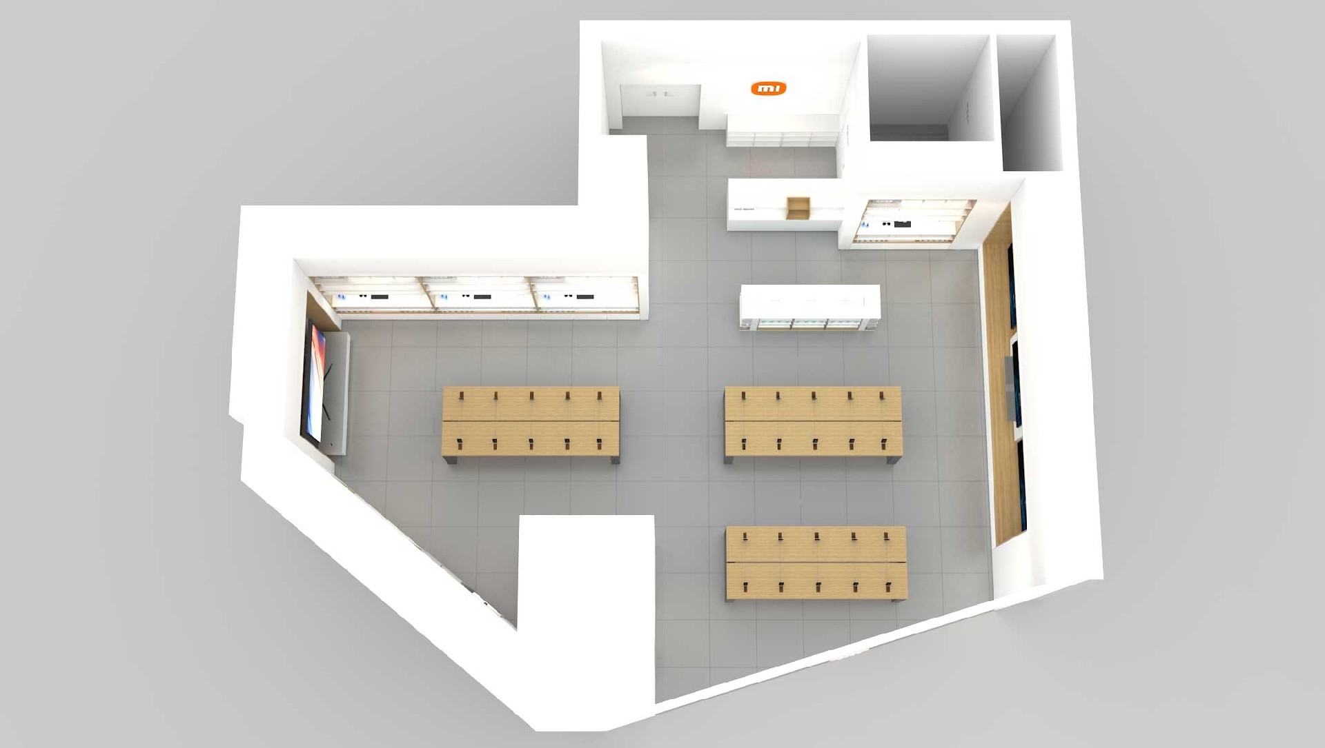 120平米开封小米手机体验店装修设计效果图