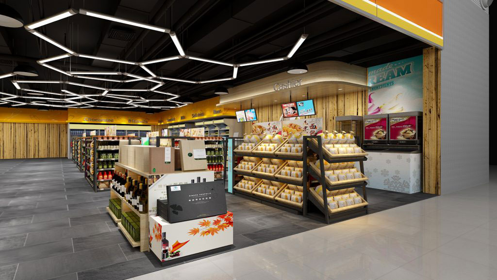 110平米开封便利店装修设计效果图