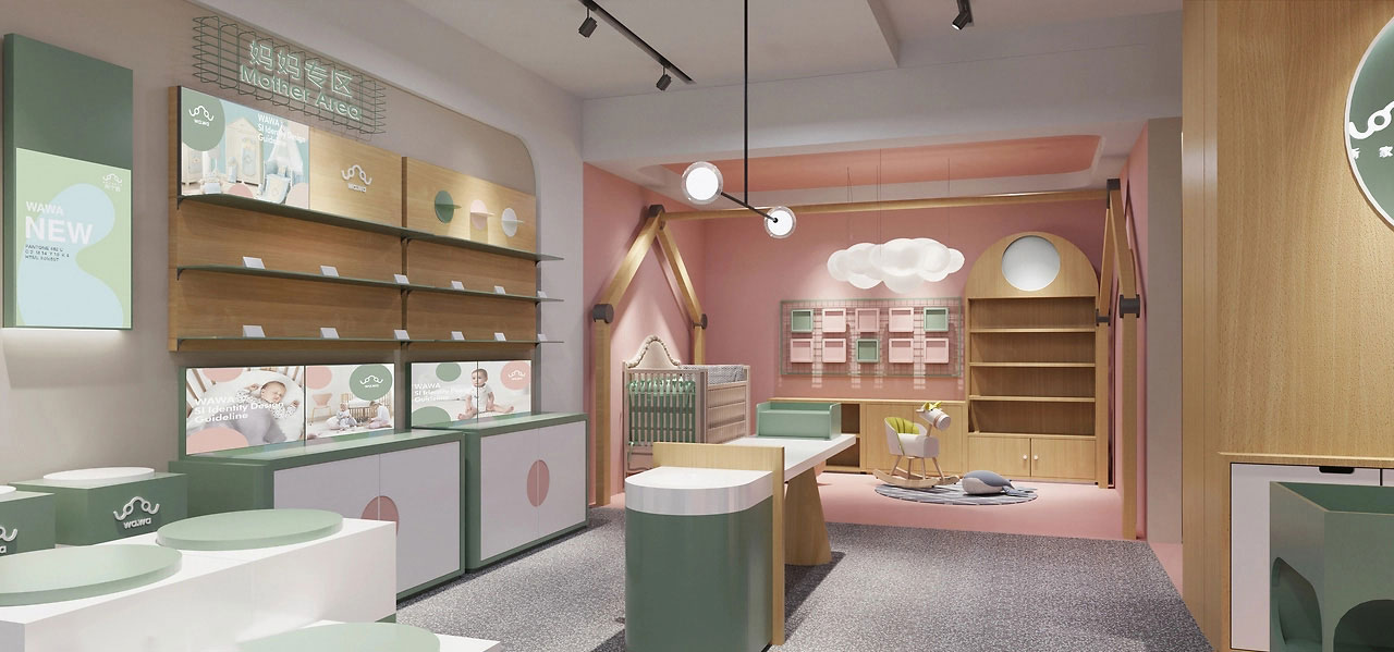185平米开封母婴店装修设计效果图